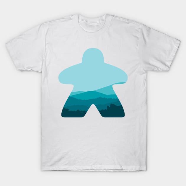 Board Game Meeple Mountains T-Shirt by Beam Geeks